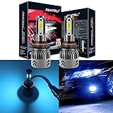 FANTELI 9005 (HB3) 8000K Ice Blue LED Headlight Bulbs All-in-One Conversion High Beam Kit - 72W 8000LM 9145/9140/H10 Fog Driving Lights Extremely Bright
