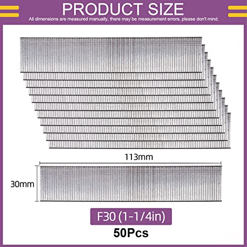 Swpeet 5000Pcs F30-1-1/5" Multi-Length Galvanized Brad Nails Straight Finishing Nails Kit, Gun Nails and Small Finishing Nails for Brad Nailer Gun - Multiple Sizes Available - Image 2