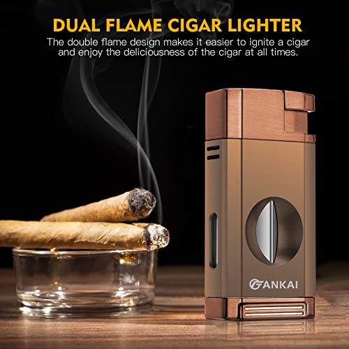 Encendedor de antorcha con cortador V para cigarros miniatura 5