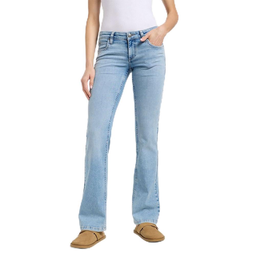 Lee Women's Jessica Low Rise Bootcut Fit Bootcut Leg Jeans, Light Azul, 32W x 31L