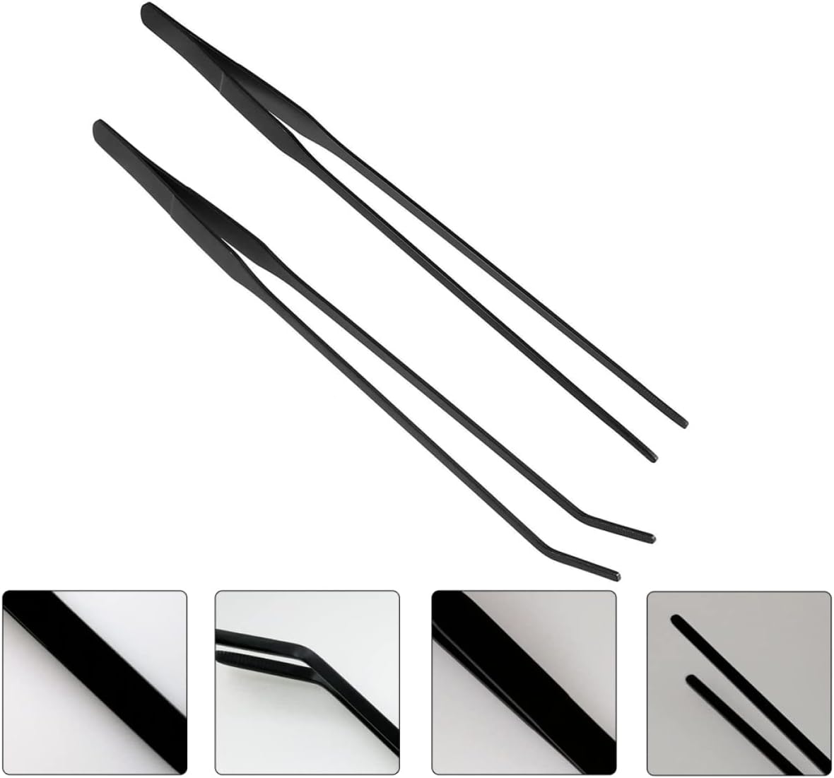 balacoo 6pcs Aquarium Cleaning Tool Set Tweezers for Water Plants Maintenance Fish Tank Cleaning Aquatic Plant Care Straight Curved Tip