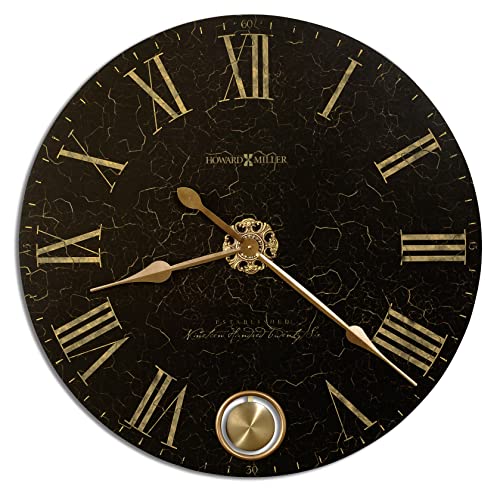 Howard Miller London Night Wall Clock 620-474 – Oversized Black-Crackle Finish With Quartz Movement #TOP15
