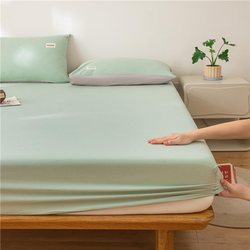 ZENSUGI シングル ダブル ボックスシーツ 綿100％ セミダブル キング