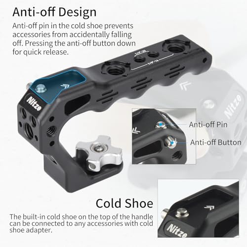 Nitze Stinger mango universal para jaula de cámara con roseta ARRI PA28-CK 4