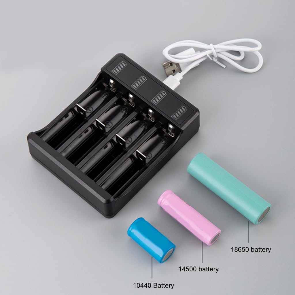 18650 Battery Fast Charging Box 1/2/3/4 Bay with LED Indicators for 3.7V 4.2V Rechargeable Batteries Power Supply