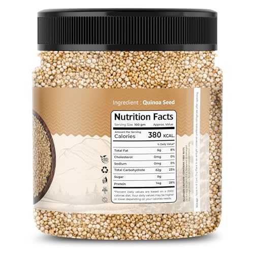 Image of Earthy Eats Quinoa Seeds 400 G| Whole Grain Kitchen Ingredient | Ideal for Salads, Soups and Everyday Cooking | Versatile Pantry Staple for a Variety of Dishes