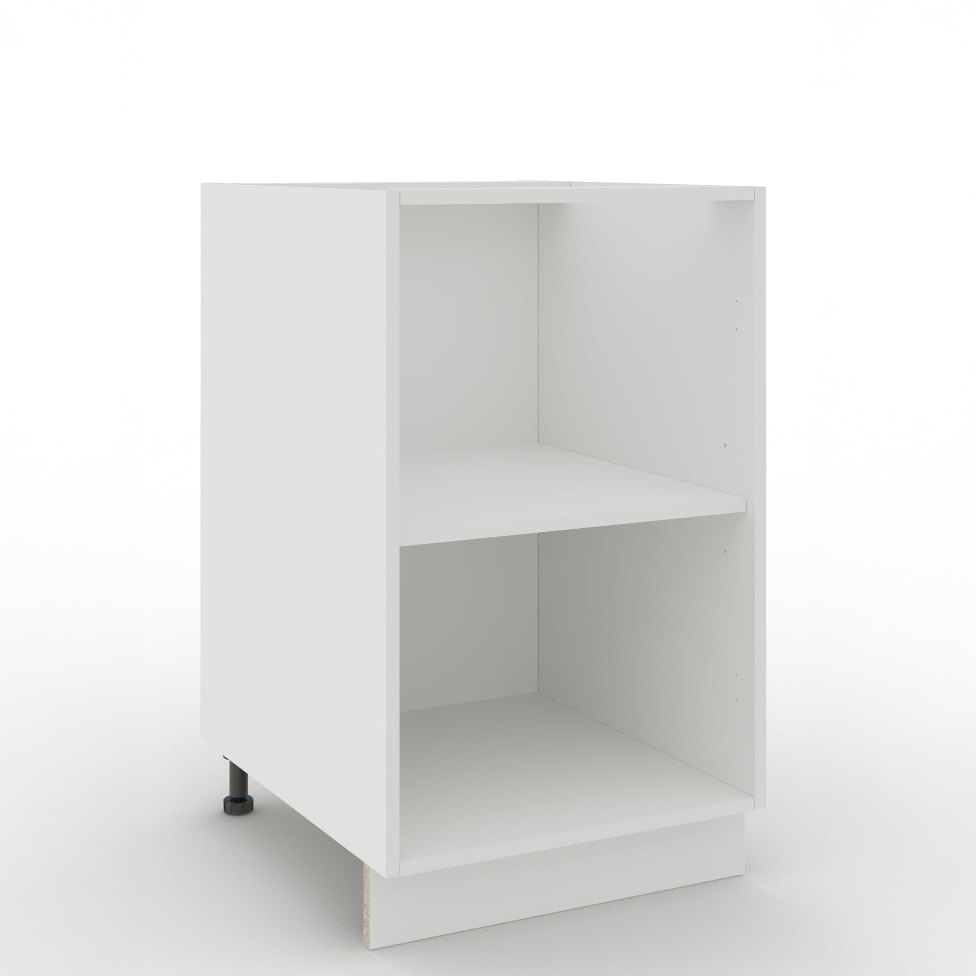 JD Greta Adjustable Kitchen Base Unit Carcass - 500mm - Kitchen Cabinet Carcass - White Matt