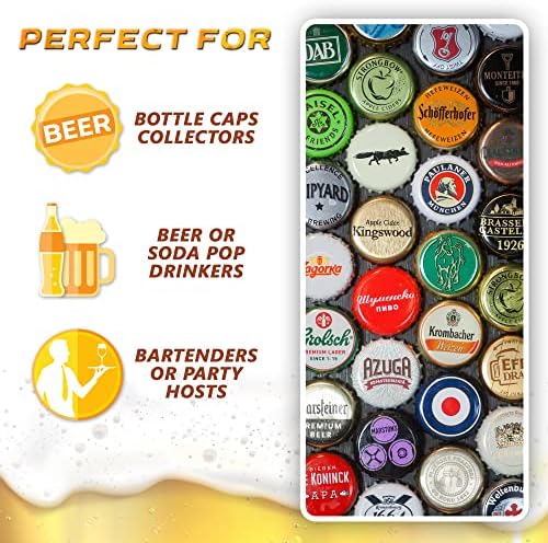 VinFlow5 Automatic Beer Opener (Black), Magnetic Bottle Caps Remover, Push Down - Pull Up w/ No Cap Damage for Bottle Top Collectors