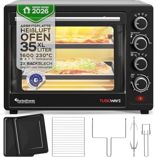 TurboTronic EV35 Electric Mini Oven 35L - Double...