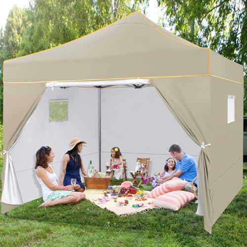 Image of 𝐇𝐨𝐭𝐞𝐞𝐥 10x20ft Waterproof, Stable, Winterproof Party Tent, UV Protection 50+, Khaki