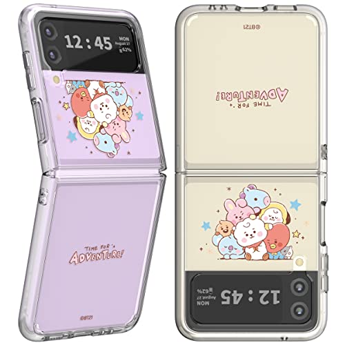 Bt21 Official Merchandise For Galaxy Z Flip 3 Case (2021) Baby Sketch Clear Phone Case, Group #TOP25