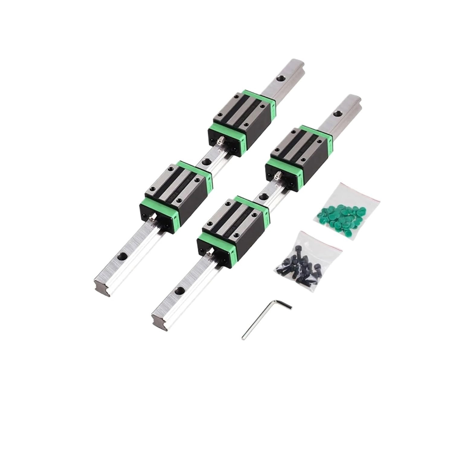 2 HGR15 Linear Guides (300mm-1500mm) + 4 HGH15CA Carriages(400mm)