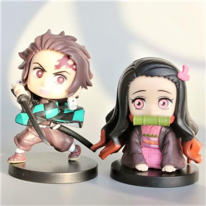 Image of Blue Aura Anime Cartoon Action Figure Set of 5 Height - 7cm Multicolour PVC | Zeni Bent Set