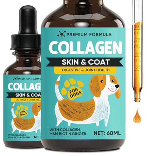 Liquid Collagen for Dogs,Collagen for Dogs,Support Joint, Skin, Coat & Intestinal Health,Dog Liquid Collagen for Enhancing Immunity & Relieving Itching-60ML