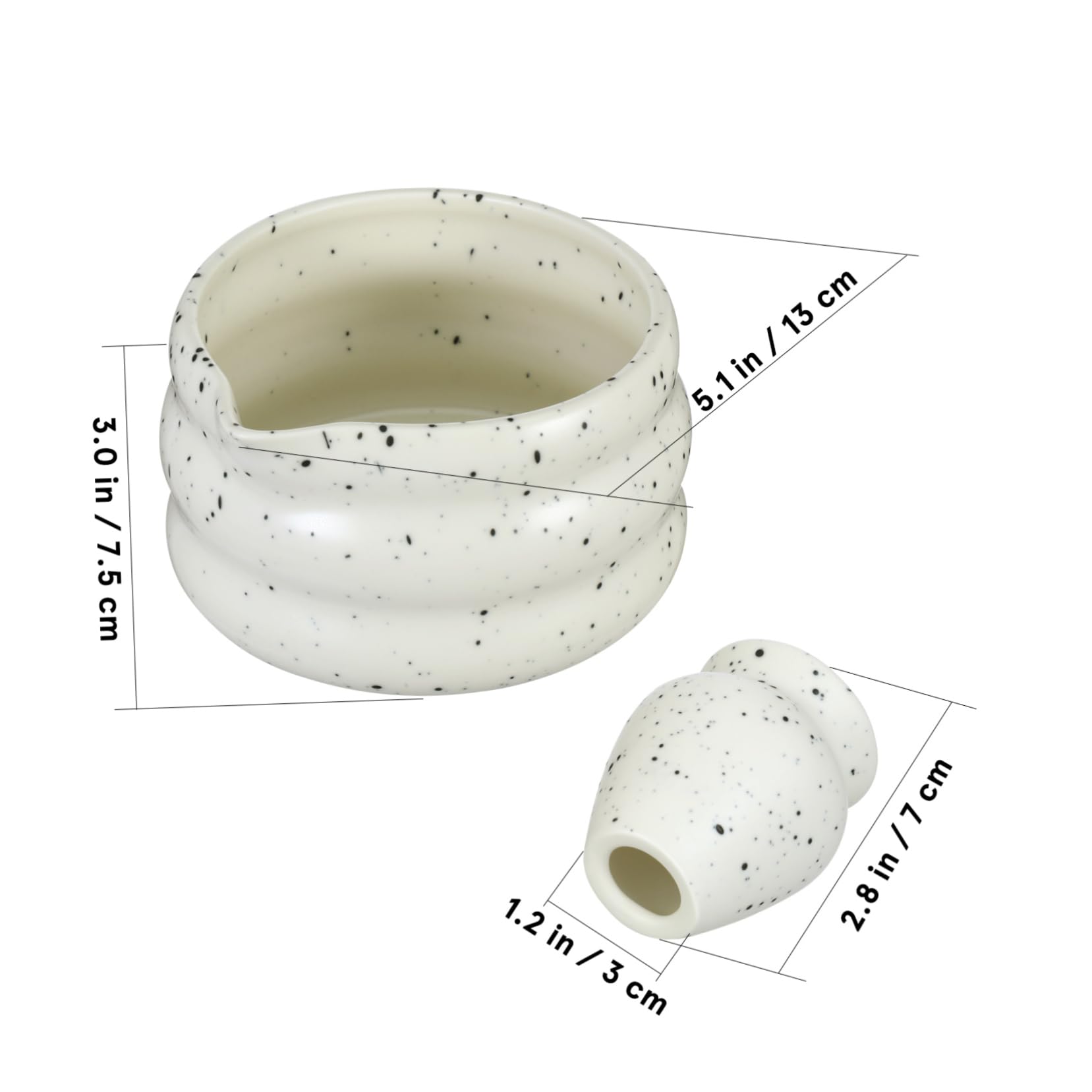 COLLBATH 1 Set Traditional Japanese Matcha Tea Set Ceramic Bowl Kit with Whisk Holder for Authentic Tea Ceremony and Enthusiasts Complete