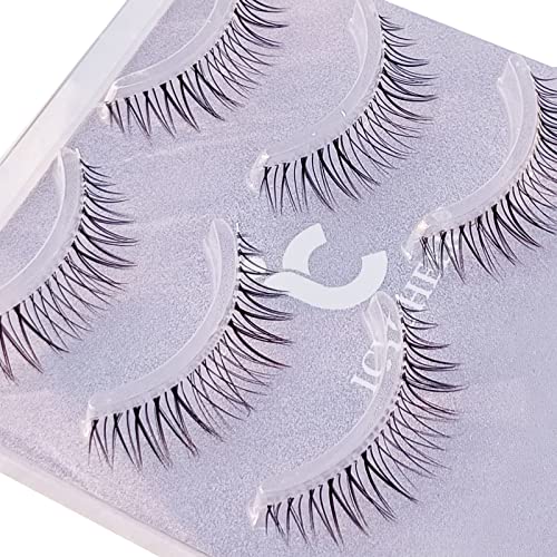 3 Pairs False Eyelashes Set Natural Looking Nude Makeup Short Fluffy Korean Eye Lashes Extension Clear Band Eyelash