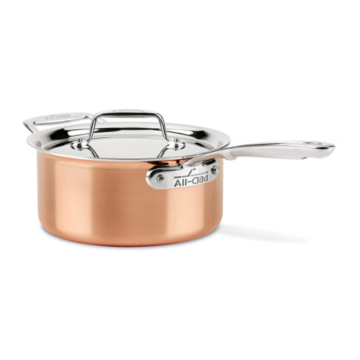 Amazon.com: All-Clad Copper C4 3 Qt. Saucepan with Lid, Cookware