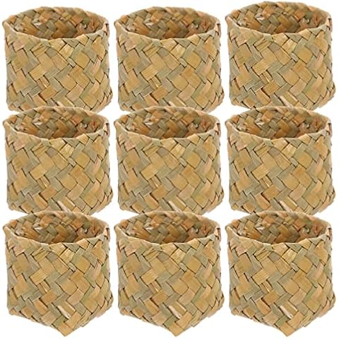 10Pcs Mini Straw Woven Baskets for Events Cover