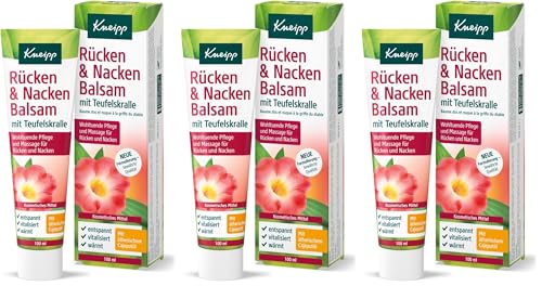 Kneipp Rücken & Nacken Balsam - Pflege und Massage mit wertvollem Extrakt der Teufelskralle & natürlichen ätherischen Ölen aus Lavendel & Cajeput - für Rücken, Nacken & Schulter - 100ml