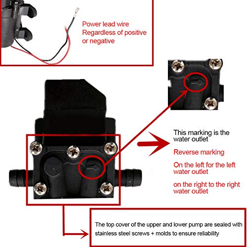 FL3210-80W Pompa a membrana DC12V, Mini pompa a