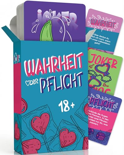 Wahrheit oder Pflicht - Paar Spiele für Paare, Erotik, Sex Spielzeug für Paare, Liebe Kartenspiel, Jahrestag Geschenk für Ihn & Sie, Partner Geschenke, Erotikspiele Freund, Sexspielzeug Pärchen Spiel