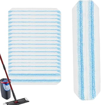 20Pcs Microfiber Mop Pad Replacements Compatible with O-Cedar Vileda H2pro Mop Cloth Head Washable Reusable Fiber Cloth Accessories Suitable for Household Floor Deep Cleaning Maintenance