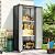 Aoxun 31x19 in Outdoor Storage Cabinet Metal Garden Shed with 2 Adjustable Shelves 3 Layer Indoor& Outdoor Waterproof Vertical Storage Shed for Patio Garden, Garage, Porch (Black, 22 Cu.Ft)