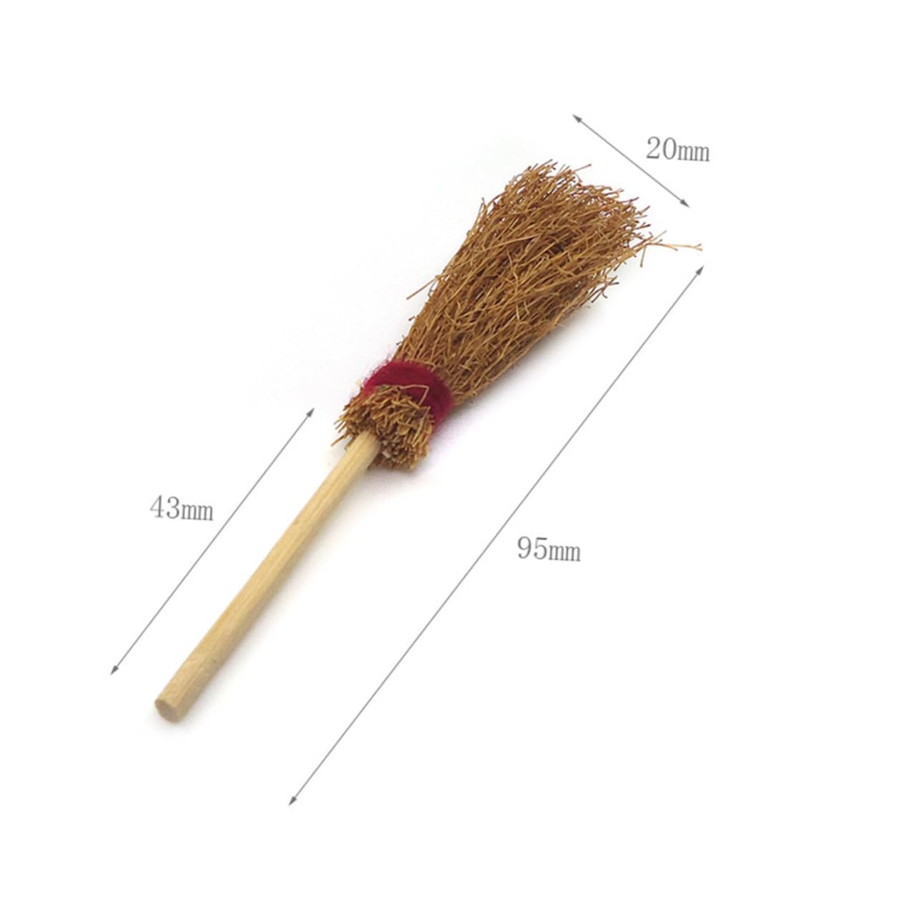 FOYTOKI House Broom Mini Model 1:12 Scale Boys and Girls Broom Toy Bamboo for Mini Room Decor DIY Projects