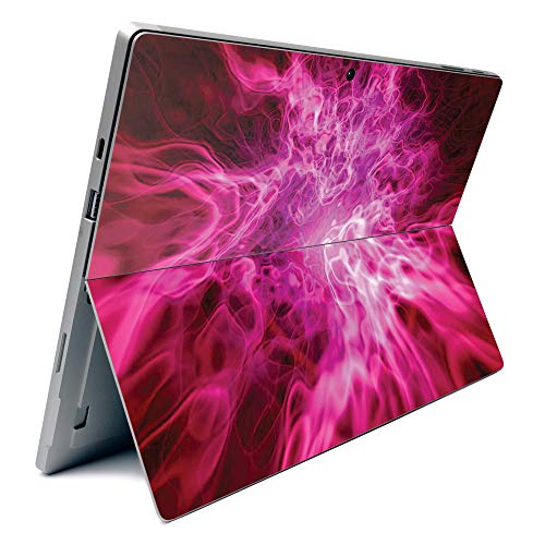 Image of MightySkins Carbon Fiber Skin for Microsoft Surface Pro 7 - Red Mystic Flames | Textured Carbon Fiber Finish | Easy to Apply, Remove, and Change Styles | Made in The USA