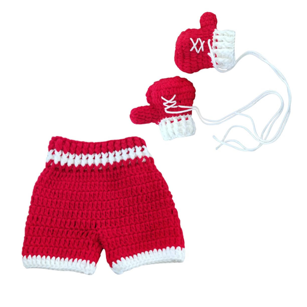 Beaupretty Conjunto de Fotografía para Recién Nacido Accesorios Crochet para Bebés para Sesiones de Fotos