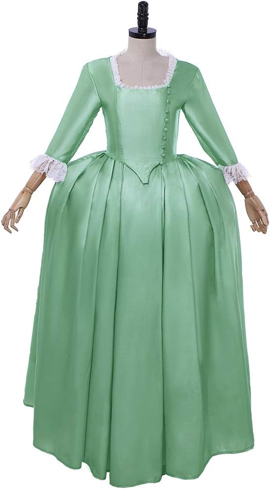 Women's Musical Hamilton Cosplay Angelica Peggy Eliza Schuyler Costume Colonial Lady Corset-Style Dress