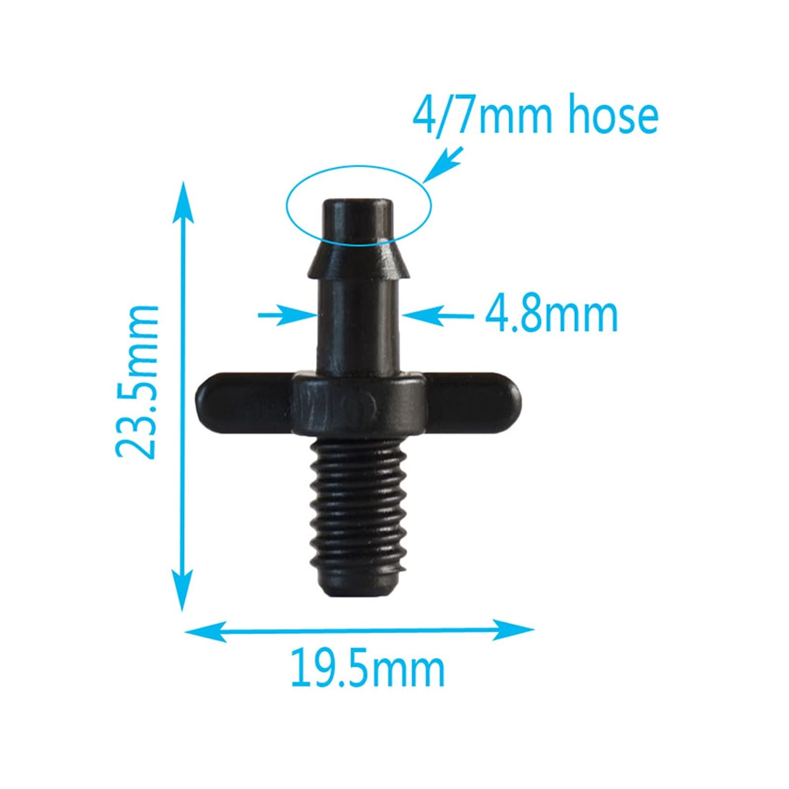 Connettore rubinetto per tubo da giardino Tubo di irrigazione 8/11 gomito Barbetto a barbetto 90 gradi filettatura congiunta da 90 gradi 3/8 Adattatore di collegamento di riparazione del ginocchio di