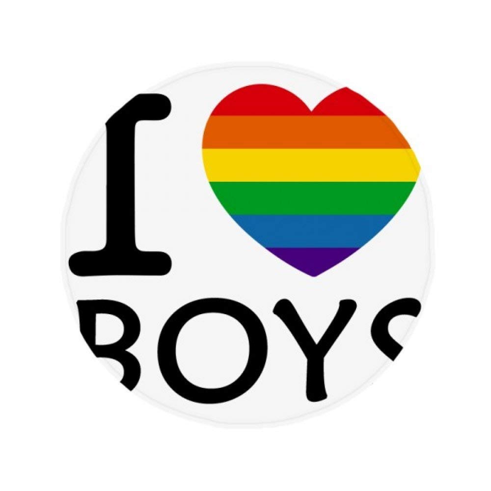 DIYthinker Transgender Bisexuals Support Lgbt Anti-Slip Floor Pet Mat Round Bathroom Living Room Kitchen Door 60/50Cm Gift 60X60Cm