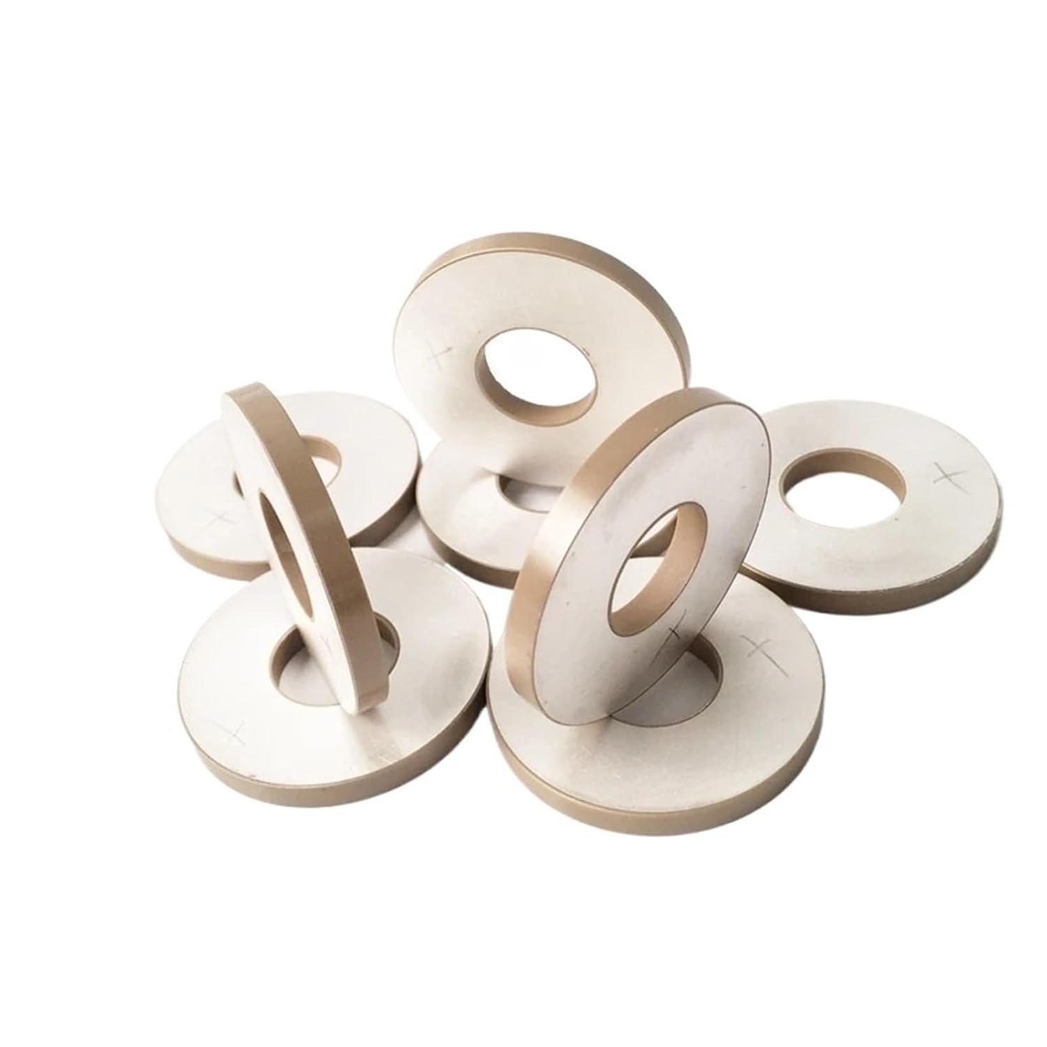 10Pcs/Lot 38 * 15 * 5mm PZT8Ring Piezo Ceramic Element for Transducer