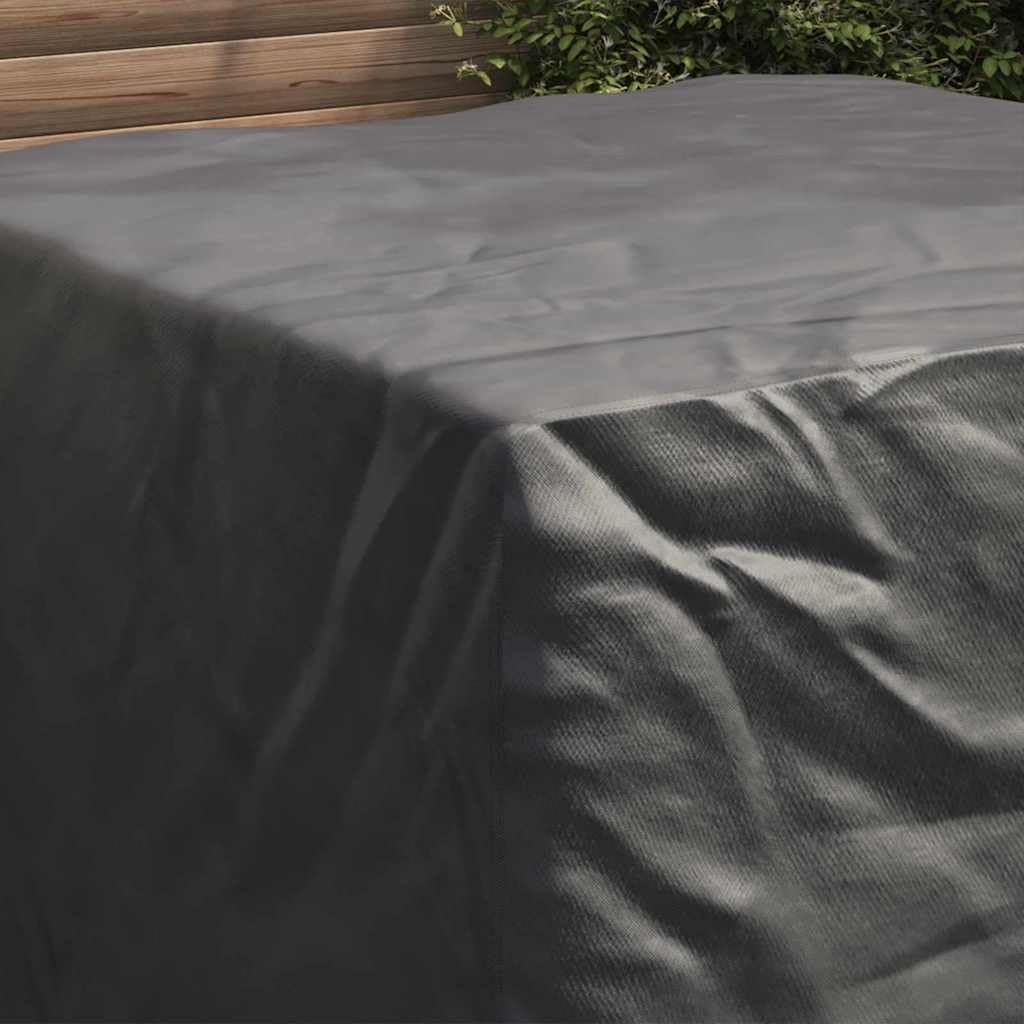 Möbelhülle wasserdicht 125x125x74 cm, 420D Oxford-Gewebe, schwarze Abdeckung für Innen und Außen, strapazierfähiger Stoff schützt Möbel vor Wind und Wetter, pflegeleicht