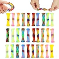30Stück Gewebter Netzschlauch mit Marmorspielzeug,Zappeln Spielzeug Fidget Toys,für Angstabbau, Spielzeug zum Stressabbau für Kinder und Erwachsene