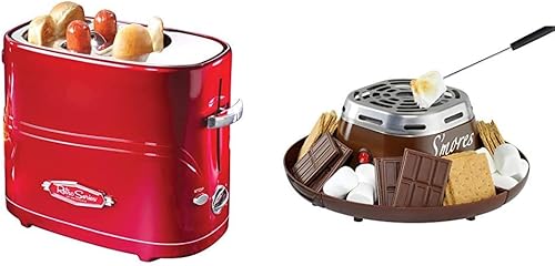 Nostalgia Paquete de tostadora para perros calientes y máquina S'Mores