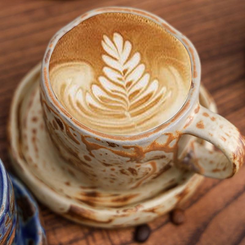 Porcelanowy kubek do kawy ze spodkiem, Nordic Gradient Ceramiczna Podwieczorek Filiżanka Kawy Spodek Restauracja