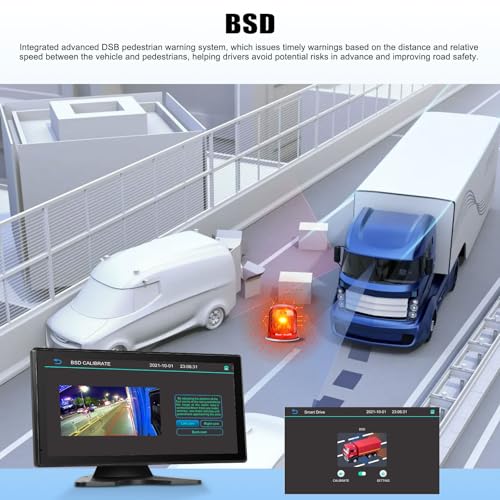 Image of Vehicle Backup Camera for Trucks Pickups Bus Trailers Caravans 10.36-inch IPS HD Screen DVR Recording Reverse Monitor 5 Split Screen Waterproof Night Vision Stable Signal DIY Parking Lines
