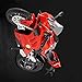 LTYNND 1/12 pour Ducati V4S Panigale Motos De Course Alliage Modèle De Moto avec Collection Son Et Lumière Jouet Voiture Enfant Cadeau Modèle Moto (Color : Red no Box)