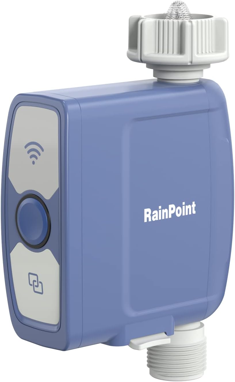 RAINPOINT Hose Timer Only, Smart Water Timer, Alexa Enable Automatic Garden Watering System Accessories, HomGar App Controlled Irrigation System Parts Must Pair with RainPoint Weather Station Hub