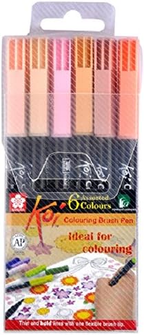 Sakura Koi Coloring brush pen set of 6 skin shades : Amazon.in: Home ...