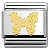nomination letter Symbol: Schmetterling Nomination Unisex-Bead Edelstahl-030162/13