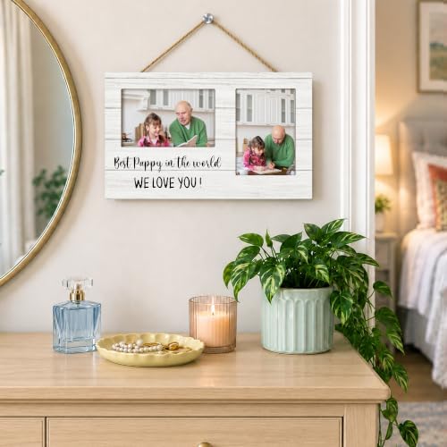 Gifts for Pappy Two Photos Picture Frame 4x6 for Desk Table Wall — 사진 3