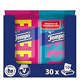 Tempo Sanft und Pflegend feuchtes Toilettenpapier Travelpack, Riesenpackung, 30 Stück