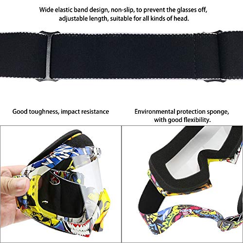 Dirt Bike Goggles, Atv Goggles Adult Motocross Goggles Clear Lens Racing Mx Goggle Glasses And Ski Goggles #TOP4