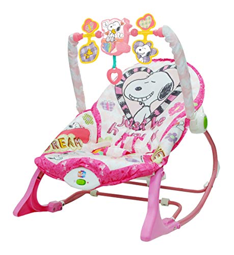 Snoopy - Cadeira De Balanço Rosa Pura Diversão Multicolorido