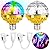 VAIPI 2 Pack Disco Ball Light Disco Ball Diffuser Colorful Rotating Magic Ball Lamp Bulb Rotating Stage Plug in Rotating Stage Lights with E27 Sockets LED DJ Strobe Lights 6W RGB Projector Effect Lamp