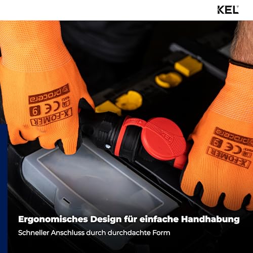 Schuko Stecker 250V, max. 16A, IP54 für Outdoor-Einsatz