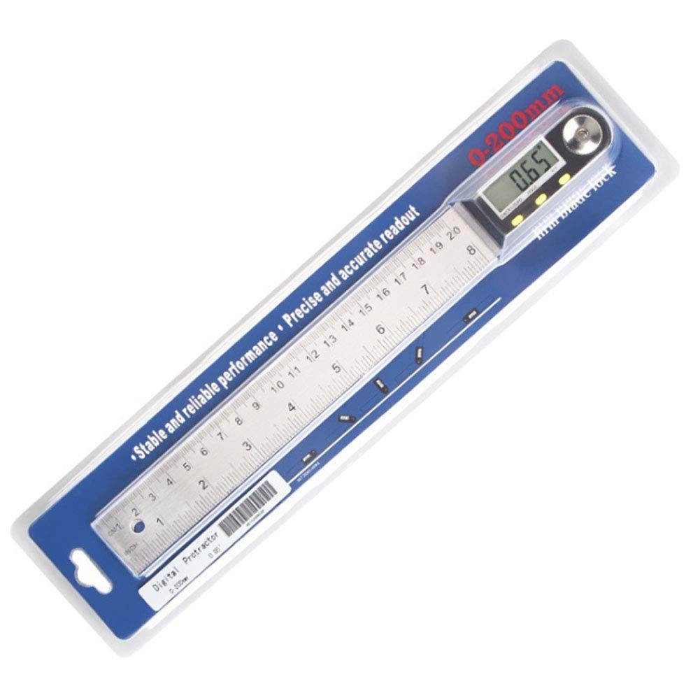 Transportador Digital Regla ángulo de 300 mm 12 pulgadas Angle Finder Medidor de acero inoxidable de 360 ​​grados Goniómetro inclinómetro carpintería herramienta de medición